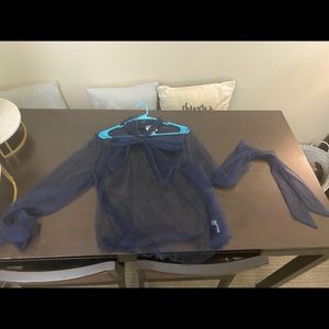 Designer! Rodarte pussy bow mesh blouse